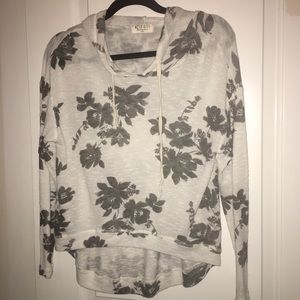 Flower light hooded sweatshirt/sweater